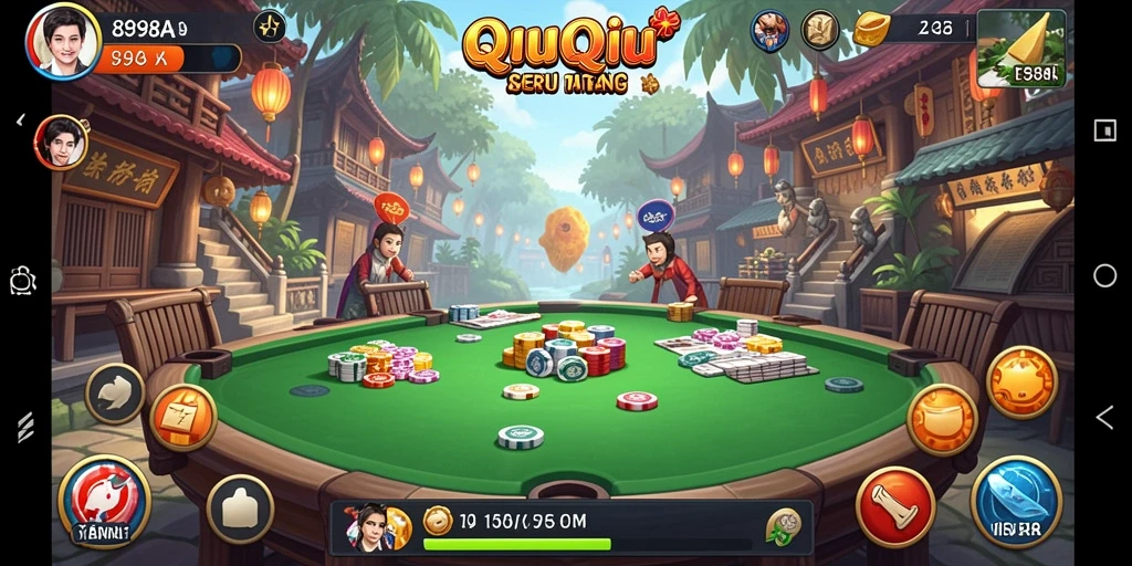 Tampilan gameplay QiuQiu di aplikasi 898A yang menarik.
