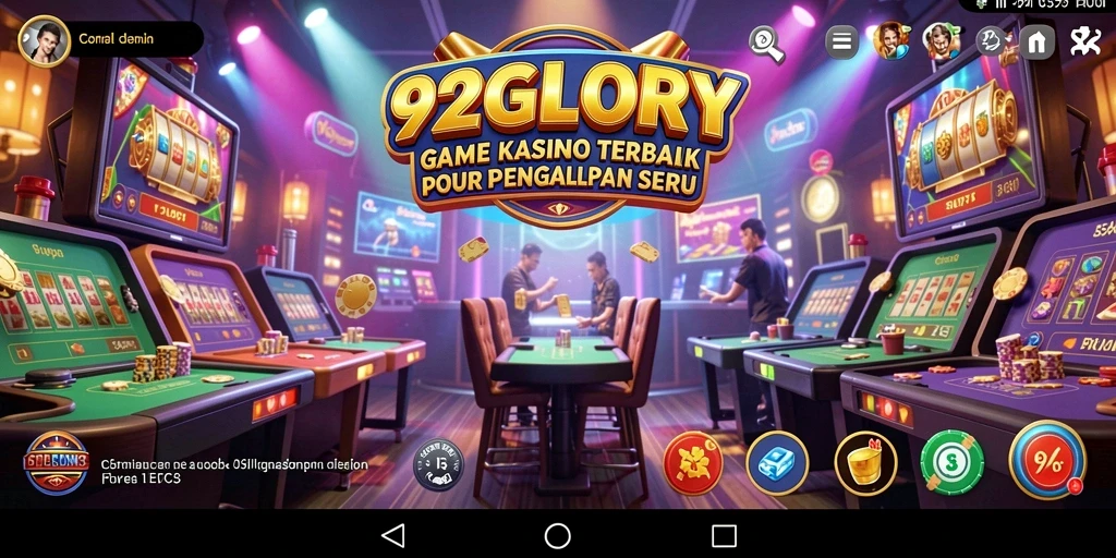 Screenshot seru dari gameplay 92GLORY yang menggambarkan keseruan Kasino.