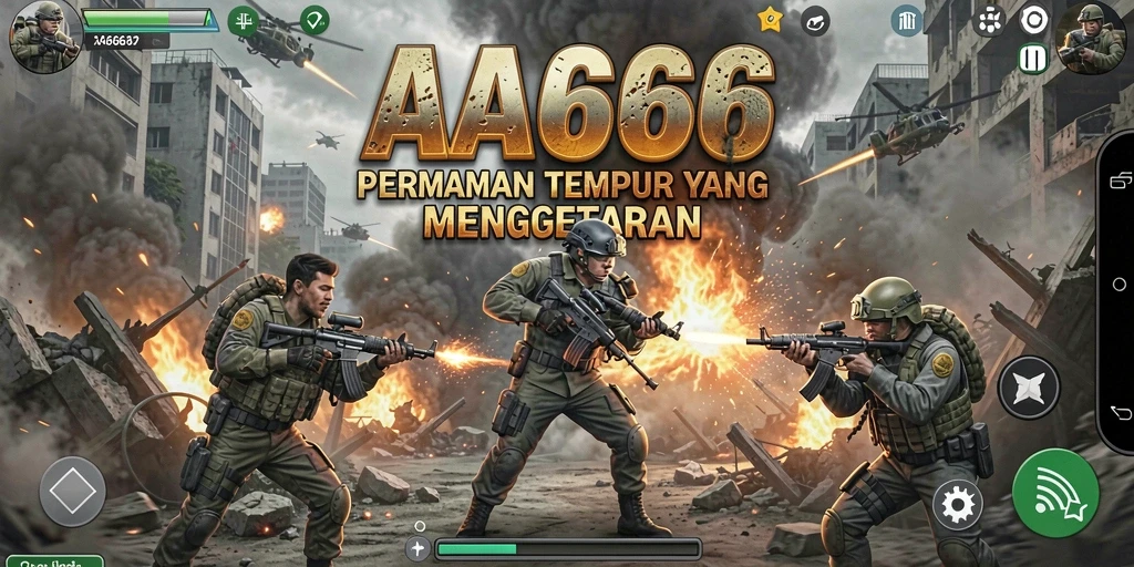 Menampilkan gameplay intens dari AA666 dengan aksi tembak-menembak yang mendebarkan.
