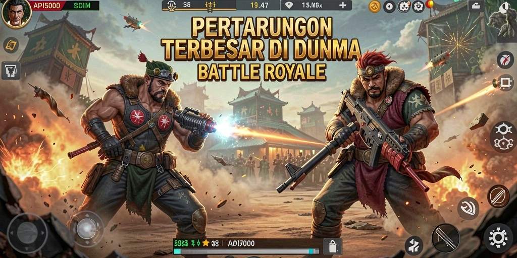 Tampilan gameplay menarik dari API5000 yang penuh aksi Battle Royale.