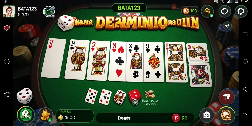Screenshot BATA123 menampilkan gameplay seru saat bermain Domino.