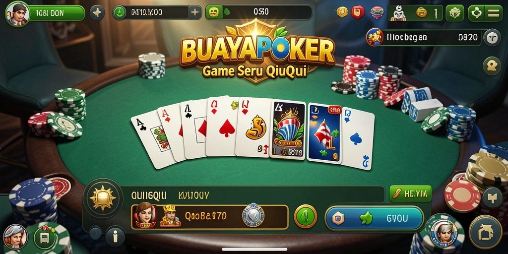 Tampilan gameplay seru dalam BUAYAPOKER QiuQiu.