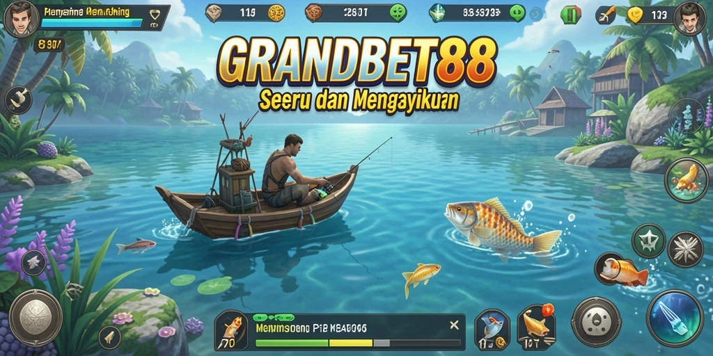 Tampilan screenshot permainan memancing yang seru dan menegangkan.
