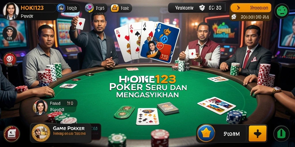 Tampilan gameplay Poker yang menarik di HOKI123.