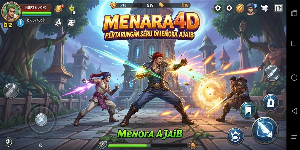 Gameplay MENARA4D yang mendebarkan dan penuh aksi.