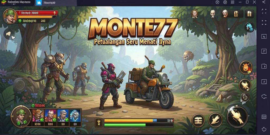 Screenshot gameplay <strong>MONTE77</strong> menampilkan petualangan seru yang penuh aksi.
