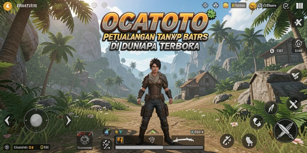 Screenshot gameplay OCATOTO yang menampilkan petualangan epik di dunia terbuka.