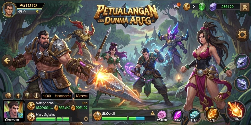 Menampilkan aksi seru dalam gameplay ARPG PGTOTO.