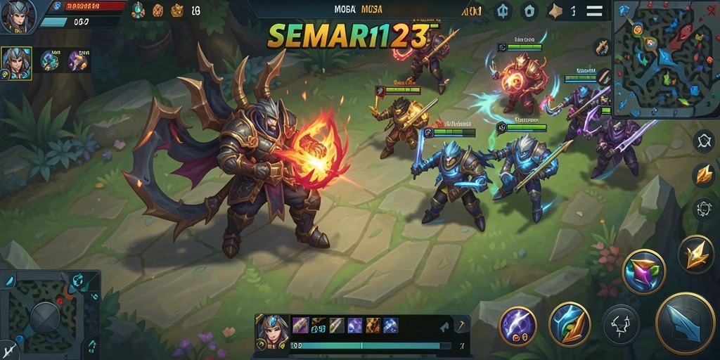Tampilan gameplay seru dan strategi tim dalam SEMAR123.