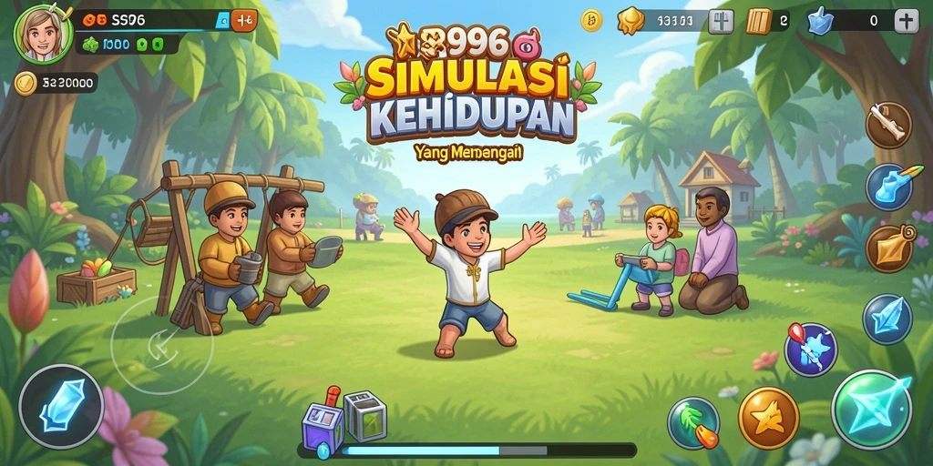 Tampilan gameplay yang realistis dan menarik dalam SR996.